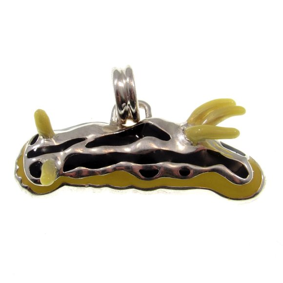 Solid 925 Sterling Silver Nudibranch Sea Life Pendant by Peter Stone Jewelry - Picture 1 of 5